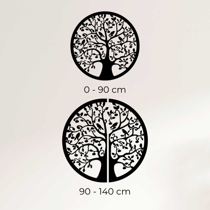 Dřevěný kruhový strom života na zeď - ARBORVITAE