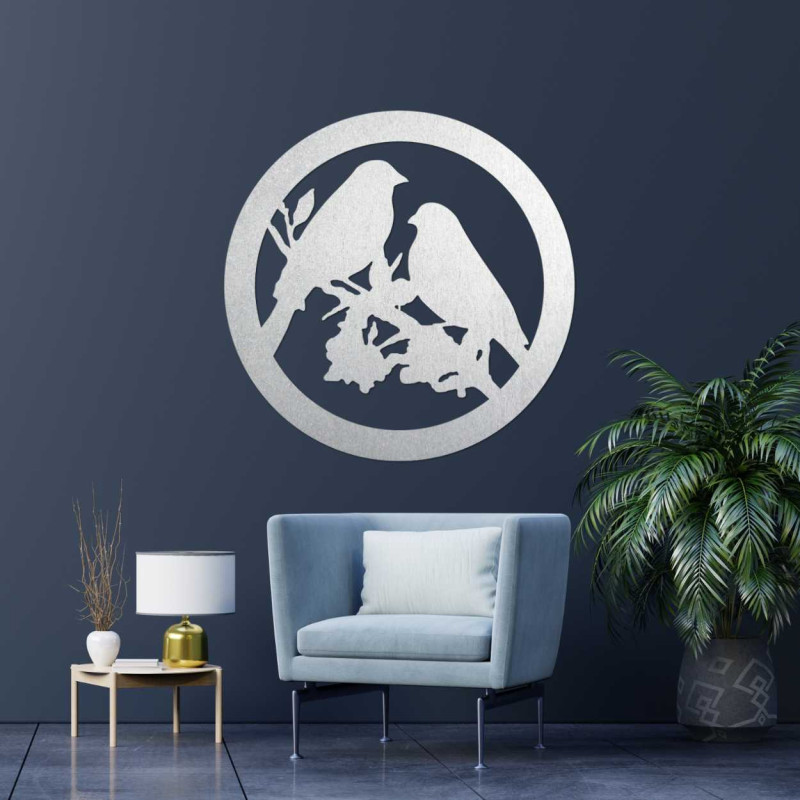 Dřevěný obraz na zeď ptáci na větve