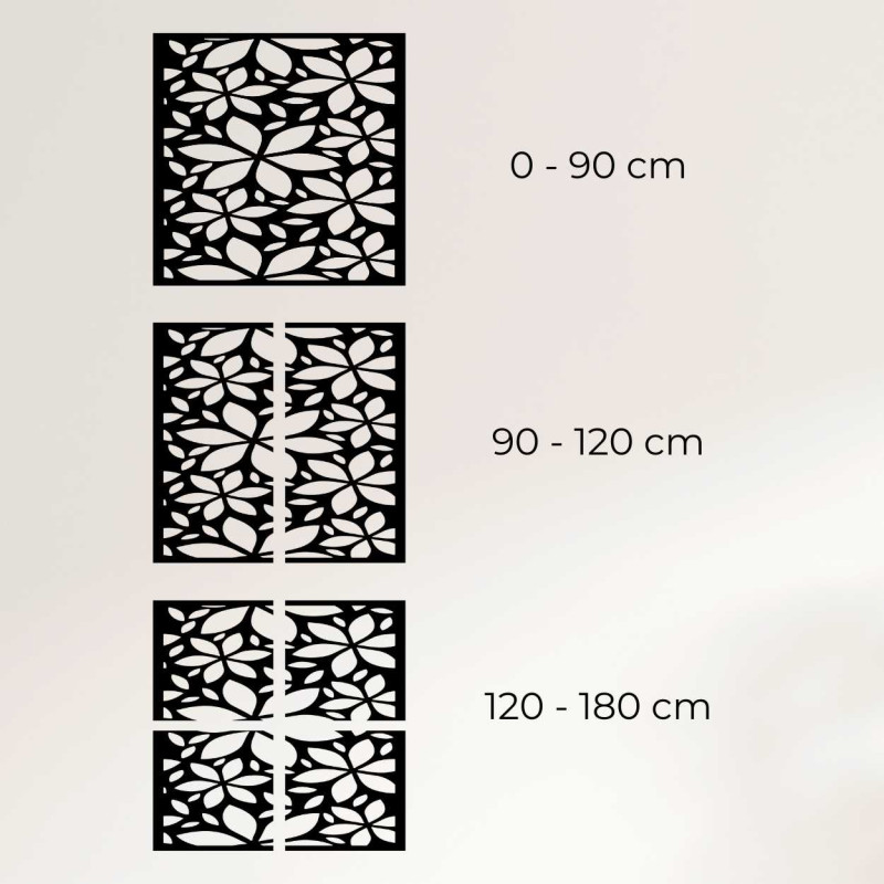 Dřevěná nástěnná dekorace květy čtverec - SAJFO