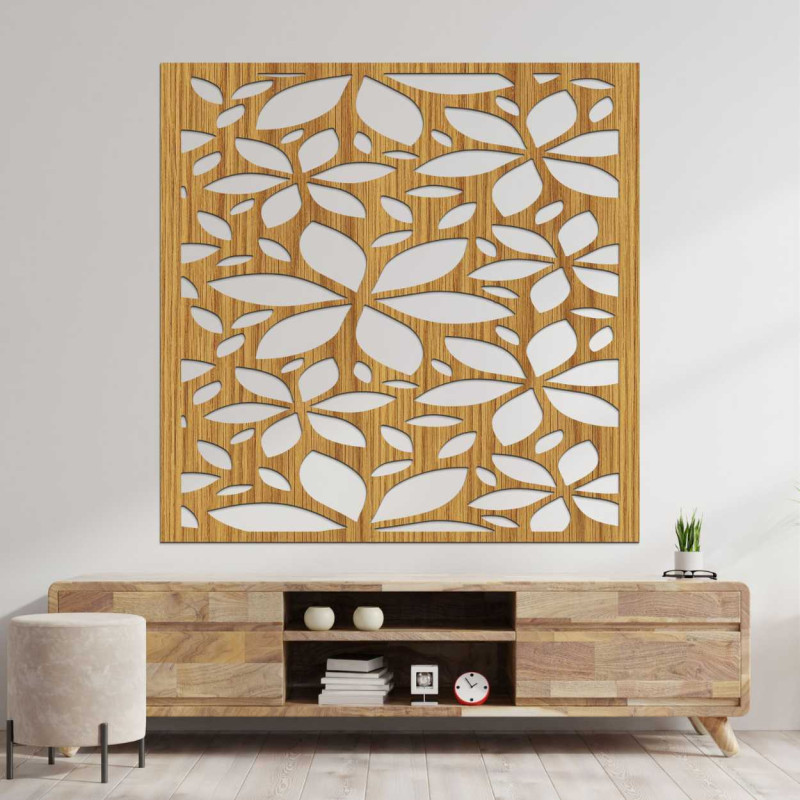 Dřevěný květinový čtverec - BOTANICA