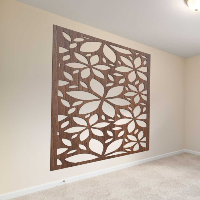 Dřevěný květinový čtverec - BOTANICA