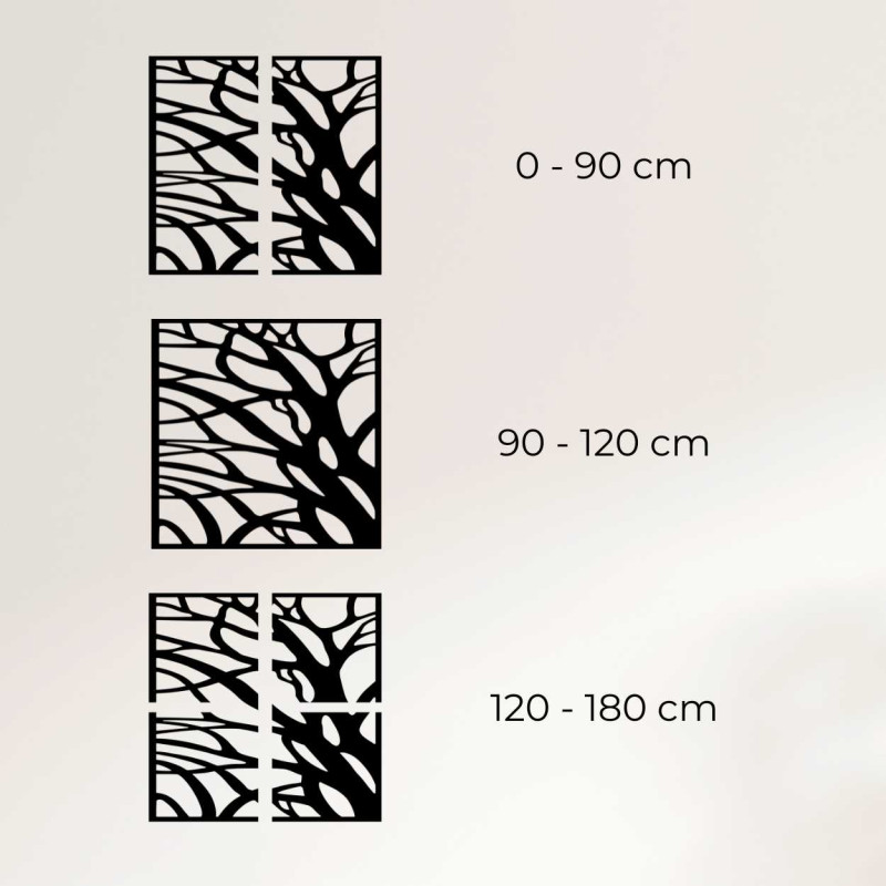 Dřevěná dekorace na zeď čtverec přírody - LASLO