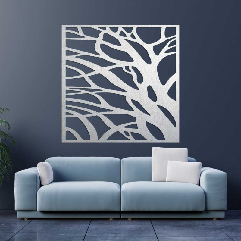 Dřevěná dekorace na zeď čtverec přírody - LASLO