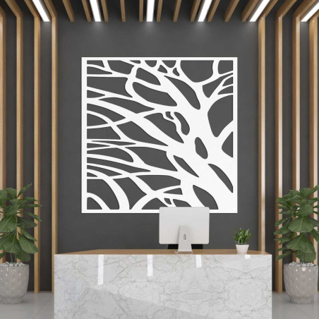 Dřevěná dekorace na zeď čtverec přírody - LASLO