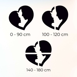 obraz na zeď pár v srdci láska 2