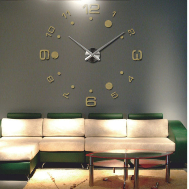 Velké 3D nástěnné hodiny z plastu - DEREK