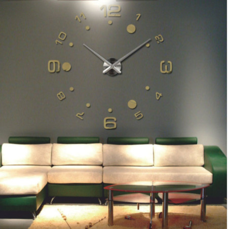 Velké 3D nástěnné hodiny z plastu - DEREK