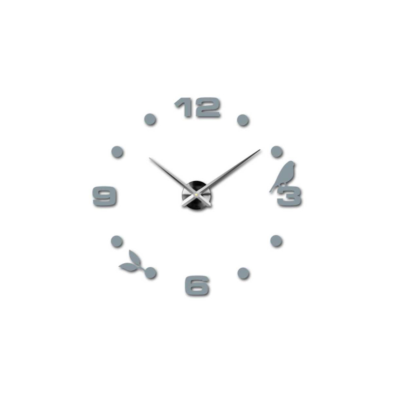 Zrcadlové moderní hodiny na zeď nalepovací -...