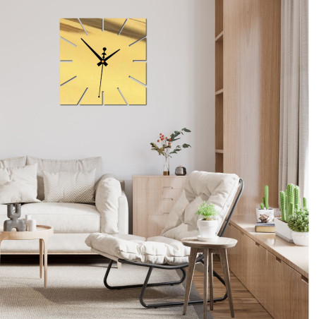 Černé nástěnné hodiny bez číslic s moderním designem Černé nástěnné hodiny bez číslic s moderním designem