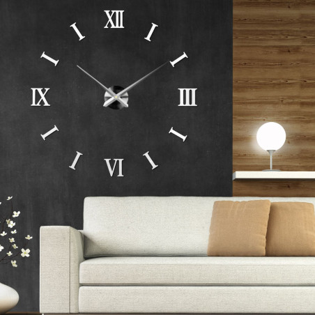 Bílé Samolepící hodiny s efektem 3D, které si nainstalujete bez nářadí či vrtání. Bílé Samolepící hodiny s efektem 3D, které si nainstalujete bez nářadí či vrtání.