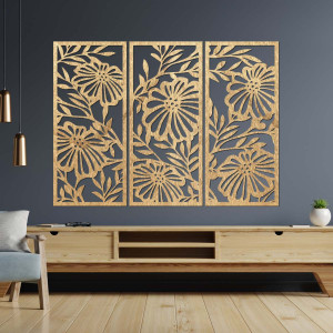 Ručně vyřezávaný dřevěný obraz – přírodní dekorace