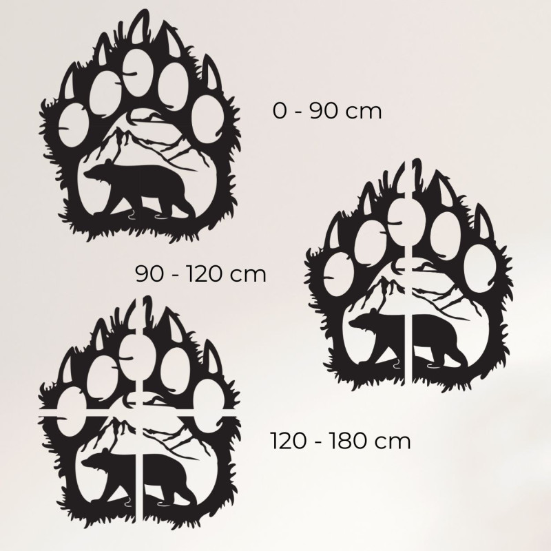 Obraz tlapa medvěda s horskou scenérií - SOPORTA