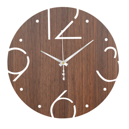 Dřevěné hodiny s unikátními vyřezávanými čísly - SENSON