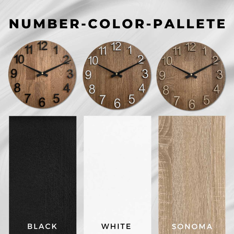 Elegantní dřevěné hodiny do obývacího pokoje -...