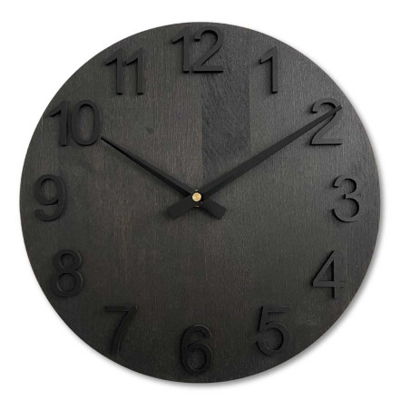 Nástěnné hodiny s čistým dřevěným ciferníkem a tenkými ručičkami Nástěnné hodiny s čistým dřevěným ciferníkem a tenkými ručičkami