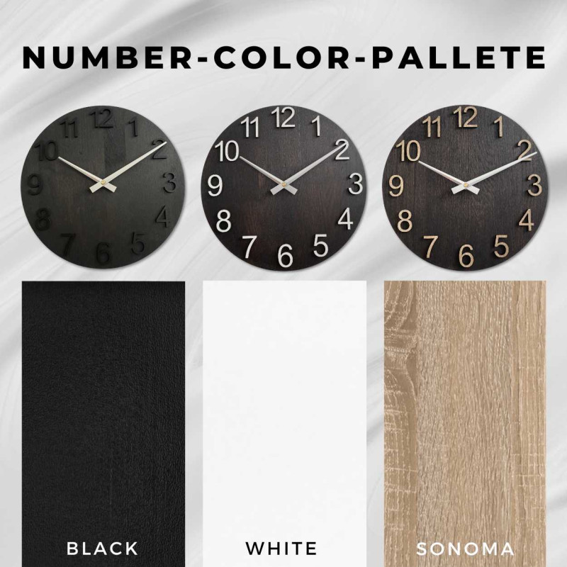 Kulaté hodiny ze dřeva s jednoduchým minimalistickým designem