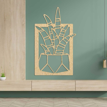 Kruhové hodiny ze dřeva určené k zavěšení na zeď.