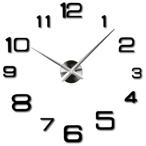 3D Nalepovacie hodiny na stenu DIY - DESING