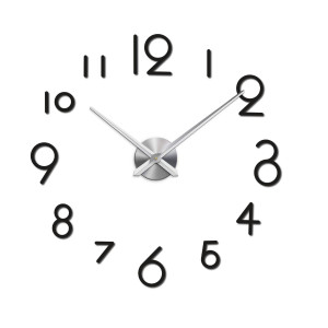 černé Nástěnné hodiny do obývacího pokoje