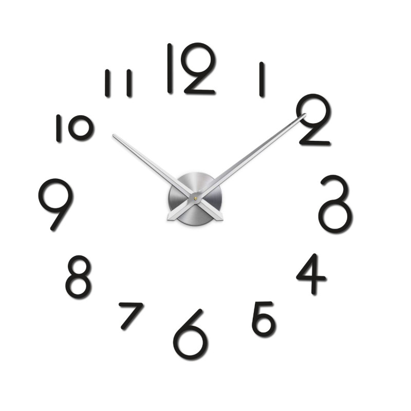 černé Nástěnné hodiny do obývacího pokoje