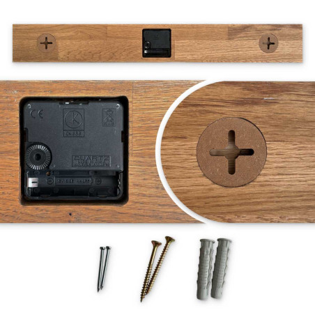 Dřevěné dubové nástěnné hodiny moderní design - TKOI
