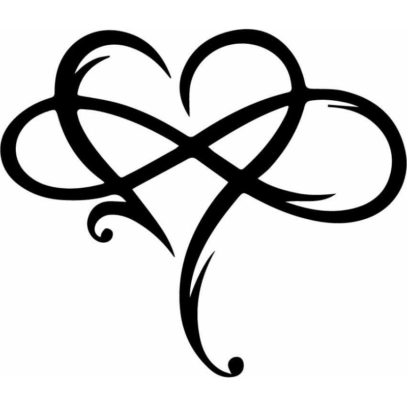 Dřevěné srdce na zeď - INFINITY LOVE