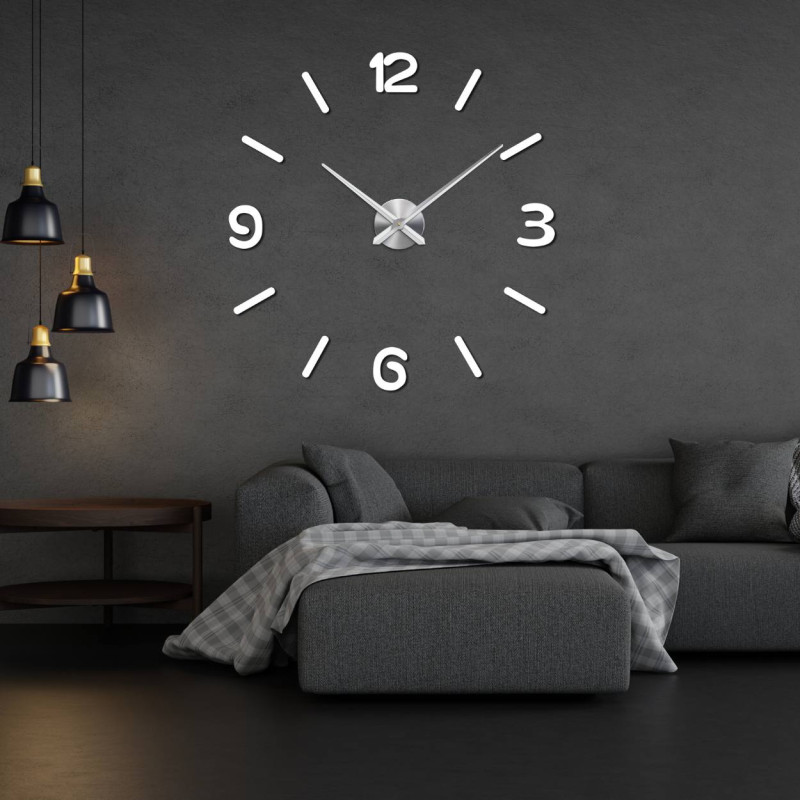Stylové hodiny z plexiskla, tiché a snadné pro instalaci do každé místnosti.
