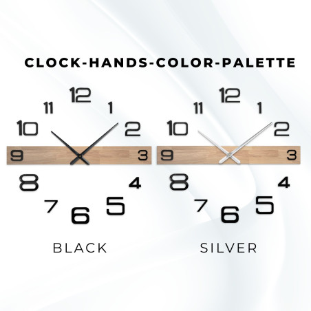 Luxusní nástěnné hodiny ze dřeva s minimalistickým designem a kontrastními číslicemi. Luxusní nástěnné hodiny ze dřeva s minimalistickým designem a kontrastními číslicemi.