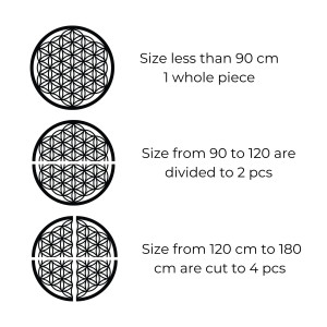 Dřevěná nástěnná mandala Květ života 2