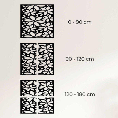 copy of Dřevěná nástěnná dekorace květy čtverec - SAJFO