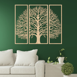 Nástěnná dekorace Strom života: přírodní design ve třech částech 2