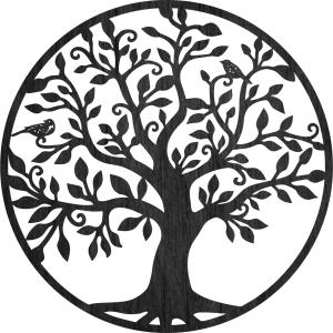 Dřevěný obraz strom života a harmonie 2