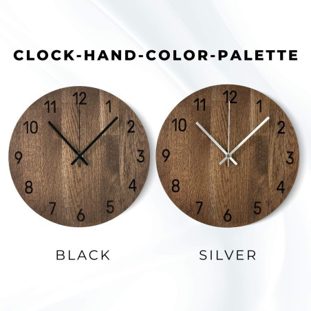 Ručně vyročené nástěnné hodiny ze kvalitního dubu Ručně vyročené nástěnné hodiny ze kvalitního dubu