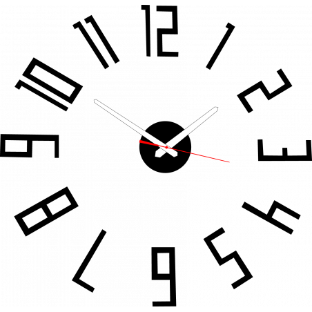 Moderní hodiny na zeď vyrobené z plastu. Vlastní výroba, X-momo Moderní hodiny na zeď vyrobené z plastu. Vlastní výroba, X-momo