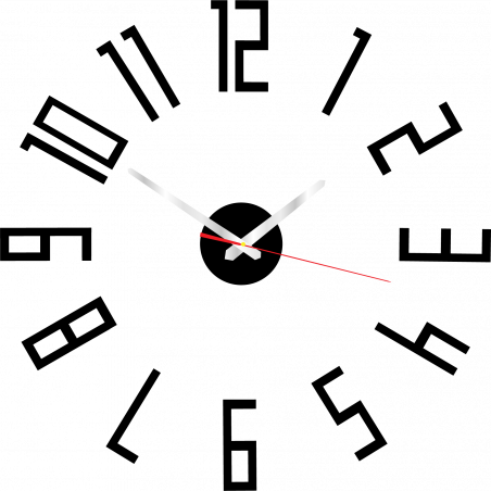 Moderní hodiny na zeď vyrobené z plastu. Moderní hodiny na zeď vyrobené z plastu.