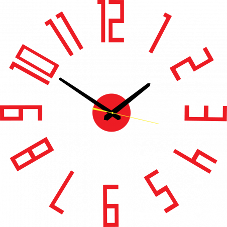 Moderní hodiny na zeď vyrobené z plastu. Vlastní výroba, X-momo Moderní hodiny na zeď vyrobené z plastu. Vlastní výroba, X-momo