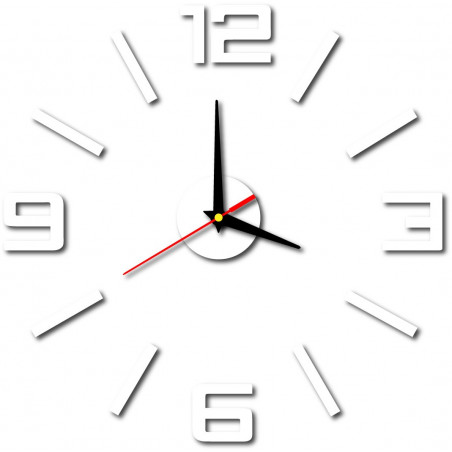 Moderní hodiny na zeď vyrobené z plastu. Vlastní výroba, X-momo