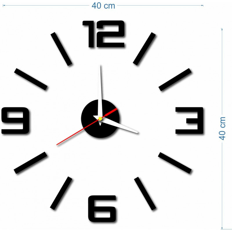 Rozměry nástěnných hodin vyrobených z plastu. Trendy hodiny jako obraz.