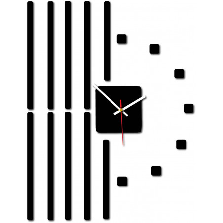 Moderní hodiny na zeď vyrobené z plastu. Vlastní výroba, X-momo Moderní hodiny na zeď vyrobené z plastu. Vlastní výroba, X-momo