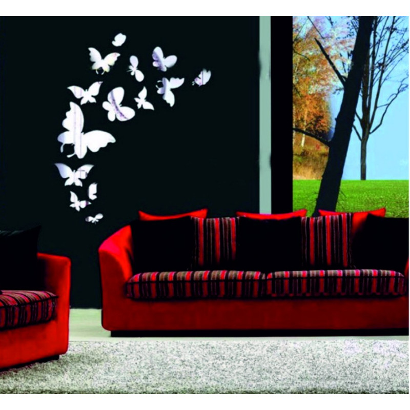 Dekorační zrcadla. Zrcadlové samolepky na zeď, jako obraz nebo dekorace, 3D acrylic nálepka