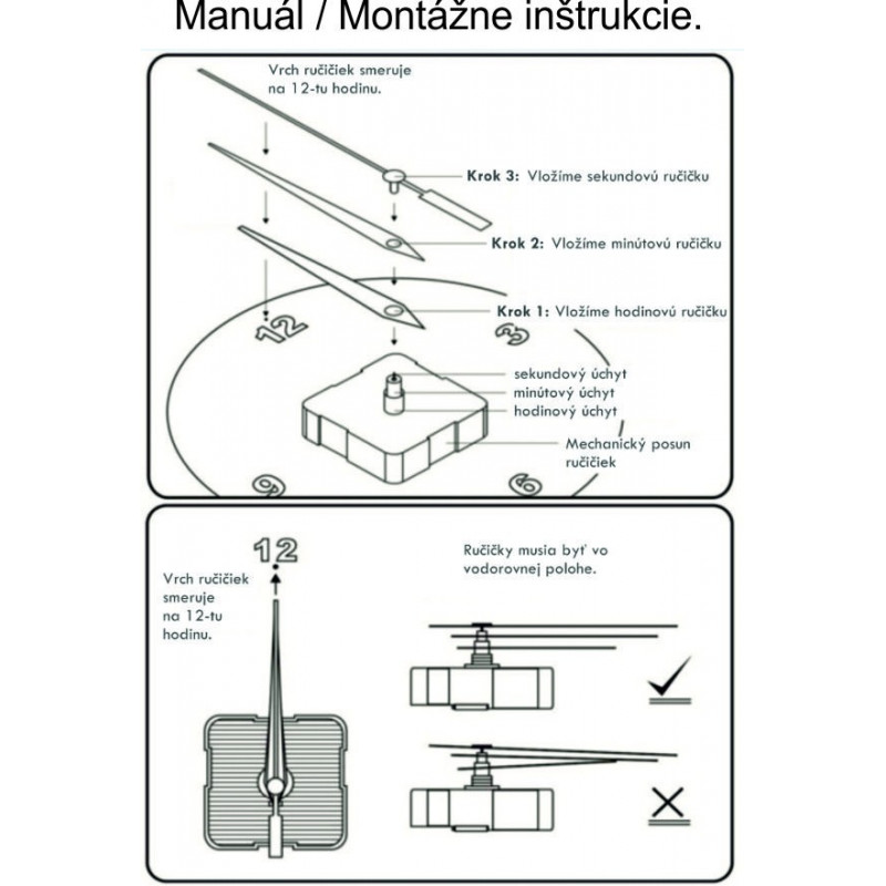 Moderní nástěnné zrcadlové hodiny černé