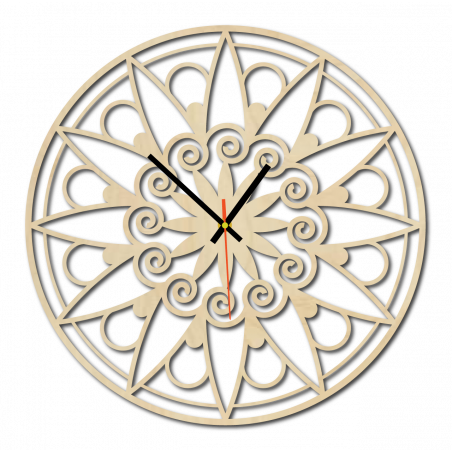 Moderní nástěnné hodiny, nástěnné hodiny jako dárek, 3D hodiny Mandala.
