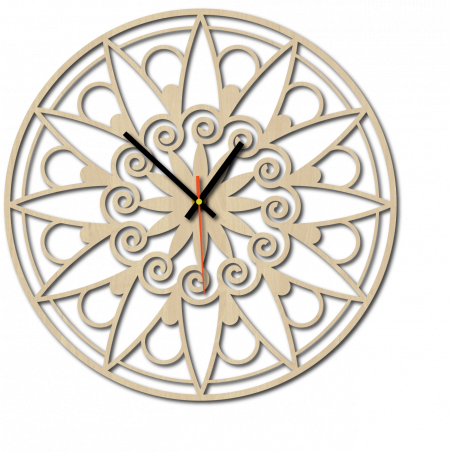 Moderní nástěnné hodiny, nástěnné hodiny jako dárek, 3D hodiny Mandala.