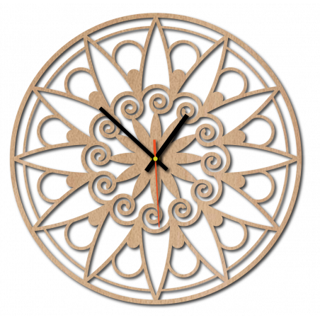 Moderní nástěnné hodiny, nástěnné hodiny jako dárek, 3D hodiny Mandala.