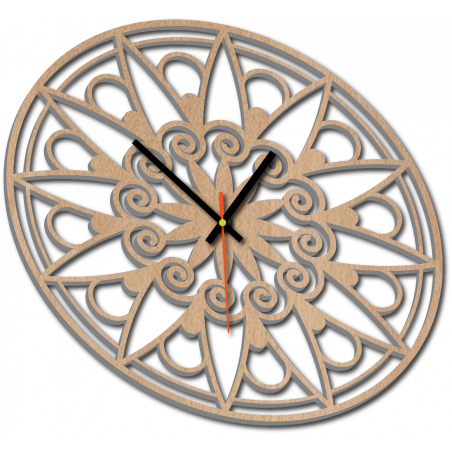 Moderní nástěnné hodiny, nástěnné hodiny jako dárek, 3D hodiny Mandala.