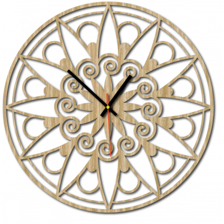 Moderní nástěnné hodiny, nástěnné hodiny jako dárek, 3D hodiny Mandala.