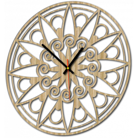 Moderní nástěnné hodiny, nástěnné hodiny jako dárek, 3D hodiny Mandala.