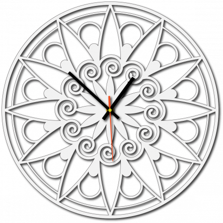 Moderní nástěnné hodiny, nástěnné hodiny jako dárek, 3D hodiny Mandala.