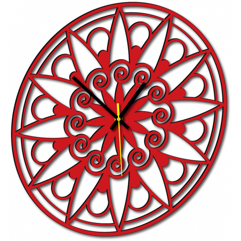 Moderní nástěnné hodiny, nástěnné hodiny jako dárek, 3D hodiny Mandala.