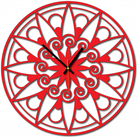 Moderní nástěnné hodiny, nástěnné hodiny jako dárek, 3D hodiny Mandala.